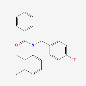 molecular formula C22H20FNO B5693578 N-(2,3-dimethylphenyl)-N-[(4-fluorophenyl)methyl]benzamide 