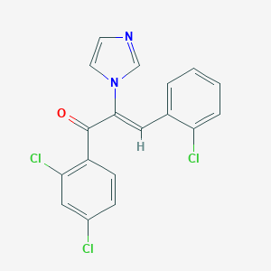 2-Propen-1-one,  3-(2-chlorophenyl)-1-(2,4-dichlorophenyl)-2-(1H-imidazol-1-yl)-,  (Z)-  (9CI)