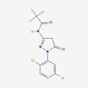 N-[1-(2,5-Dichlorophenyl)-5-oxo-4,5-dihydro-1H-pyrazol-3-yl]-2,2-dimethylpropanamide