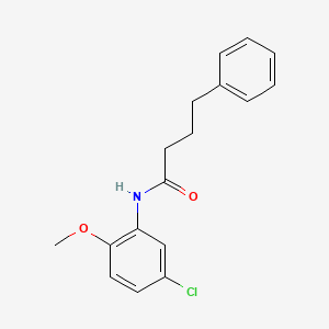 molecular formula C17H18ClNO2 B5693633 N-(5-chloro-2-methoxyphenyl)-4-phenylbutanamide 
