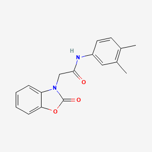 molecular formula C17H16N2O3 B5693697 N-(3,4-DIMETHYLPHENYL)-2-(2-OXO-2,3-DIHYDRO-1,3-BENZOXAZOL-3-YL)ACETAMIDE 