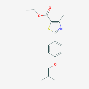 molecular formula C17H21NO3S B056937 3-Descyano Febuxostat Ethyl Ester CAS No. 144060-97-9