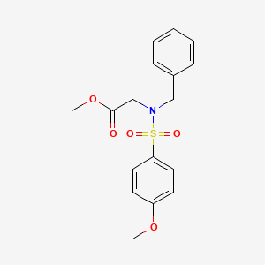 molecular formula C17H19NO5S B5693704 Methyl 2-[benzyl-(4-methoxyphenyl)sulfonylamino]acetate 