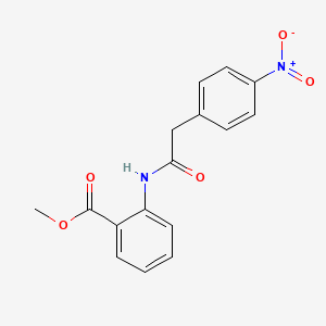 molecular formula C16H14N2O5 B5693747 methyl 2-{[(4-nitrophenyl)acetyl]amino}benzoate 