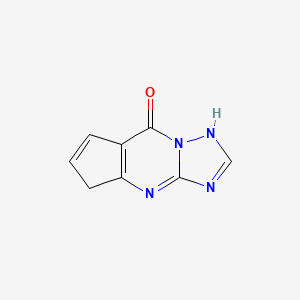 molecular formula C8H6N4O B569376 5H-Cyclopenta[d][1,2,4]triazolo[1,5-a]pyrimidin-8-ol CAS No. 115761-34-7