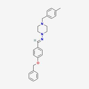 molecular formula C26H29N3O B5693761 N-[4-(benzyloxy)benzylidene]-4-(4-methylbenzyl)-1-piperazinamine 