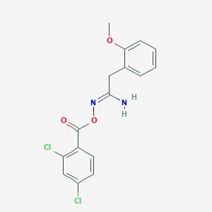 molecular formula C16H14Cl2N2O3 B5693763 N'-[(2,4-dichlorobenzoyl)oxy]-2-(2-methoxyphenyl)ethanimidamide 