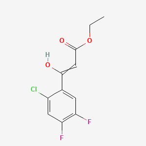 molecular formula C11H9ClF2O3 B569377 Ethyl 3-(2-chloro-4,5-difluorophenyl)-3-hydroxyprop-2-enoate CAS No. 121873-00-5