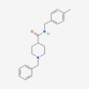 molecular formula C21H26N2O B5693806 1-benzyl-N-[(4-methylphenyl)methyl]piperidine-4-carboxamide 
