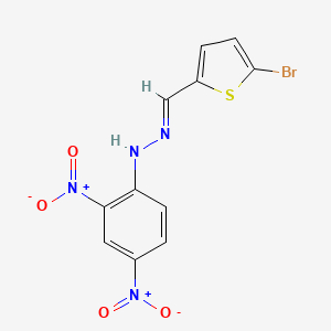 molecular formula C11H7BrN4O4S B5693809 N-[(E)-(5-bromothiophen-2-yl)methylideneamino]-2,4-dinitroaniline 