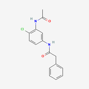 molecular formula C16H15ClN2O2 B5693810 N-(3-acetamido-4-chlorophenyl)-2-phenylacetamide 