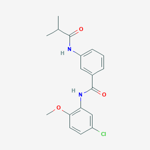 molecular formula C18H19ClN2O3 B5693828 N-(5-CHLORO-2-METHOXYPHENYL)-3-(2-METHYLPROPANAMIDO)BENZAMIDE 