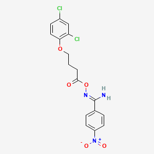 molecular formula C17H15Cl2N3O5 B5693835 N'-{[4-(2,4-dichlorophenoxy)butanoyl]oxy}-4-nitrobenzenecarboximidamide 