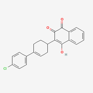 molecular formula C22H17ClO3 B569387 3-[4-(4-Chlorophenyl)cyclohex-3-en-1-yl]-4-hydroxynaphthalene-1,2-dione CAS No. 1809464-27-4
