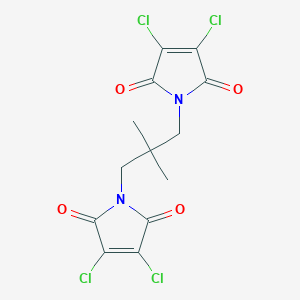 molecular formula C13H10Cl4N2O4 B056939 3,4-Dichloro-1-[3-(3,4-dichloro-2,5-dioxopyrrol-1-yl)-2,2-dimethylpropyl]pyrrole-2,5-dione CAS No. 203115-63-3