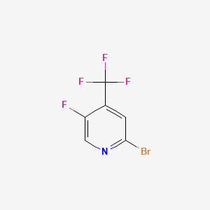 molecular formula C6H2BrF4N B569395 2-Bromo-5-fluoro-4-(trifluoromethyl)pyridine CAS No. 1156542-30-1