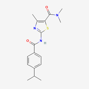 molecular formula C17H21N3O2S B5694022 N,N,4-TRIMETHYL-2-[4-(PROPAN-2-YL)BENZAMIDO]-1,3-THIAZOLE-5-CARBOXAMIDE 