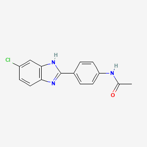 molecular formula C15H12ClN3O B5694050 N-[4-(6-chloro-1H-benzimidazol-2-yl)phenyl]acetamide CAS No. 141245-82-1