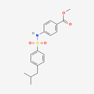molecular formula C18H21NO4S B5694087 methyl 4-{[(4-isobutylphenyl)sulfonyl]amino}benzoate 