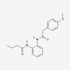 molecular formula C19H22N2O3 B5694090 N-(2-{[(4-methoxyphenyl)acetyl]amino}phenyl)butanamide 