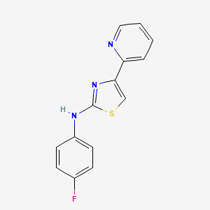molecular formula C14H10FN3S B5694122 N-(4-fluorophenyl)-4-(pyridin-2-yl)-1,3-thiazol-2-amine 