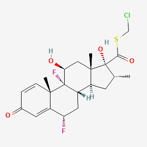 molecular formula C22H27ClF2O4S B569419 Cloticasone CAS No. 87556-66-9