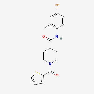 molecular formula C18H19BrN2O2S B5694221 N-(4-bromo-2-methylphenyl)-1-(thiophene-2-carbonyl)piperidine-4-carboxamide 