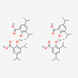 molecular formula C52H72CuO12 B569427 Copper tetrakis(3,5-diisopropylsalicylic acid) CAS No. 116696-26-5