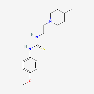 molecular formula C16H25N3OS B5694290 N-(4-METHOXYPHENYL)-N'-[2-(4-METHYLPIPERIDINO)ETHYL]THIOUREA 