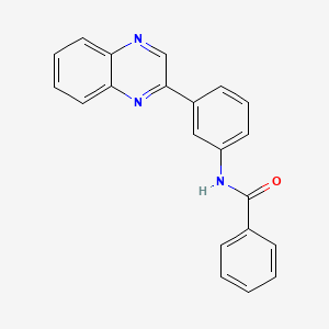 molecular formula C21H15N3O B5694298 N-[3-(2-quinoxalinyl)phenyl]benzamide 