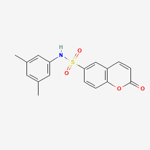 molecular formula C17H15NO4S B5694338 N-(3,5-dimethylphenyl)-2-oxo-2H-chromene-6-sulfonamide 