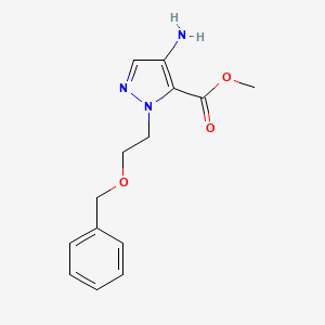 molecular formula C14H17N3O3 B569436 Methyl 4-amino-1-(2-(benzyloxy)ethyl)-1H-pyrazole-5-carboxylate CAS No. 1351392-75-0