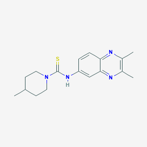 molecular formula C17H22N4S B5694362 N-(2,3-dimethylquinoxalin-6-yl)-4-methylpiperidine-1-carbothioamide 