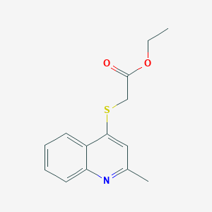 molecular formula C14H15NO2S B5694422 ethyl [(2-methyl-4-quinolinyl)thio]acetate 