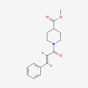 molecular formula C16H19NO3 B5694449 METHYL 1-[(E)-3-PHENYL-2-PROPENOYL]-4-PIPERIDINECARBOXYLATE 