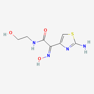 molecular formula C7H10N4O3S B569445 (Z)-2-(2-Aminothiazol-4-yl)-N-(2-hydroxyethyl)-2-(hydroxyimino)acetamide CAS No. 177703-28-5