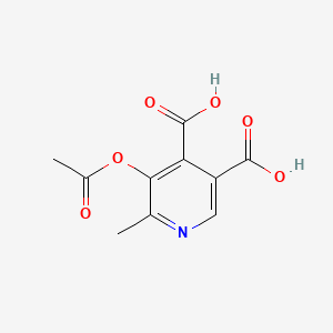 molecular formula C10H9NO6 B569447 5-(Acetyloxy)-6-methylpyridine-3,4-dicarboxylic acid CAS No. 115830-19-8
