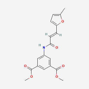 molecular formula C18H17NO6 B5694524 dimethyl 5-{[3-(5-methyl-2-furyl)acryloyl]amino}isophthalate 