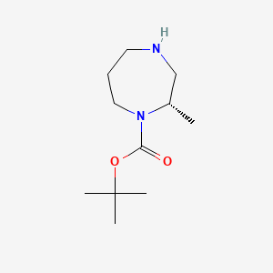 molecular formula C11H22N2O2 B569454 (S)-1-Boc-2-Methyl-[1,4]diazepane CAS No. 1035226-84-6