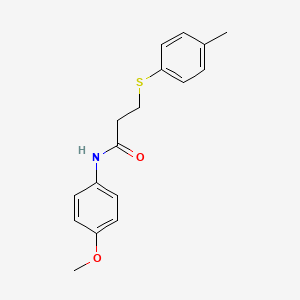 molecular formula C17H19NO2S B5694571 N-(4-methoxyphenyl)-3-[(4-methylphenyl)thio]propanamide 