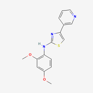 molecular formula C16H15N3O2S B5694577 N-(2,4-dimethoxyphenyl)-4-(pyridin-3-yl)-1,3-thiazol-2-amine 