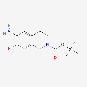 molecular formula C14H19FN2O2 B569458 tert-Butyl 6-amino-7-fluoro-3,4-dihydroisoquinoline-2(1H)-carboxylate CAS No. 912846-68-5