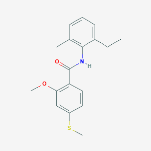 molecular formula C18H21NO2S B5694587 N-(2-ethyl-6-methylphenyl)-2-methoxy-4-(methylsulfanyl)benzamide 