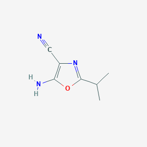 molecular formula C7H9N3O B056947 5-Amino-2-isopropyloxazole-4-carbonitrile CAS No. 124927-63-5