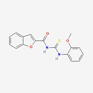 molecular formula C17H14N2O3S B5694709 N-[(2-methoxyphenyl)carbamothioyl]-1-benzofuran-2-carboxamide 