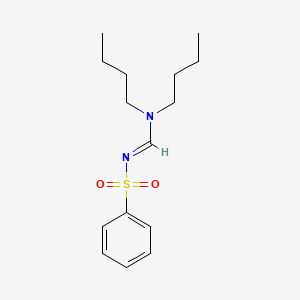 molecular formula C15H24N2O2S B5694813 N'-(benzenesulfonyl)-N,N-dibutylmethanimidamide 
