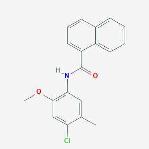 molecular formula C19H16ClNO2 B5694921 N-(4-chloro-2-methoxy-5-methylphenyl)naphthalene-1-carboxamide 