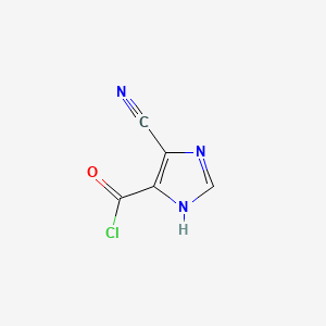molecular formula C5H2ClN3O B569497 4-cyano-1H-imidazole-5-carbonyl chloride CAS No. 115363-80-9