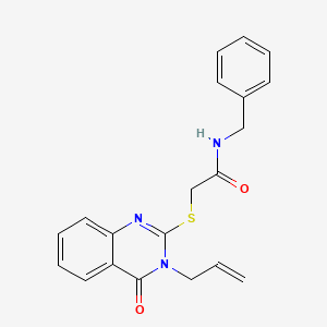 molecular formula C20H19N3O2S B5694989 N-benzyl-2-{[4-oxo-3-(prop-2-en-1-yl)-3,4-dihydroquinazolin-2-yl]sulfanyl}acetamide 