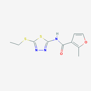 molecular formula C10H11N3O2S2 B5695019 N-[5-(ETHYLSULFANYL)-1,3,4-THIADIAZOL-2-YL]-2-METHYL-3-FURAMIDE 
